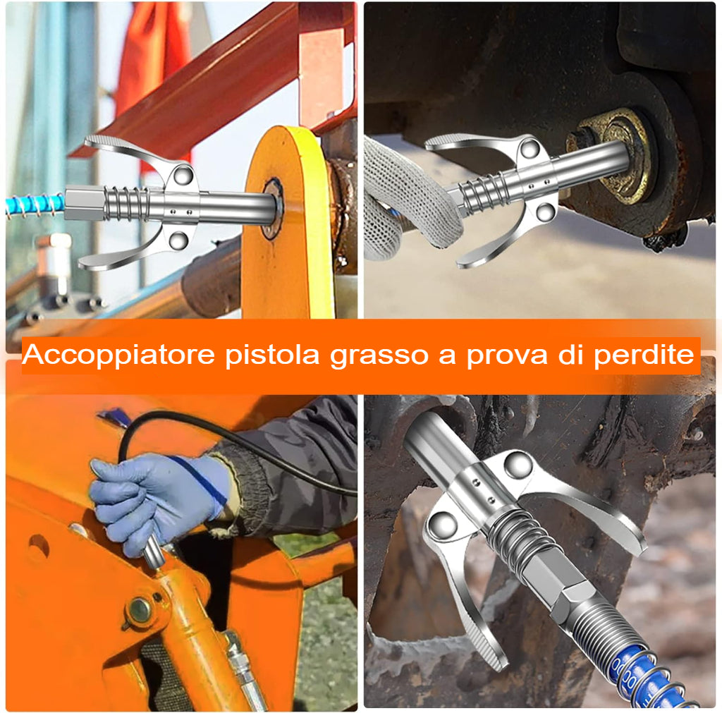 LOMONI™ Raccordo rapido per grasso ad alta pressione con doppia impugnatura