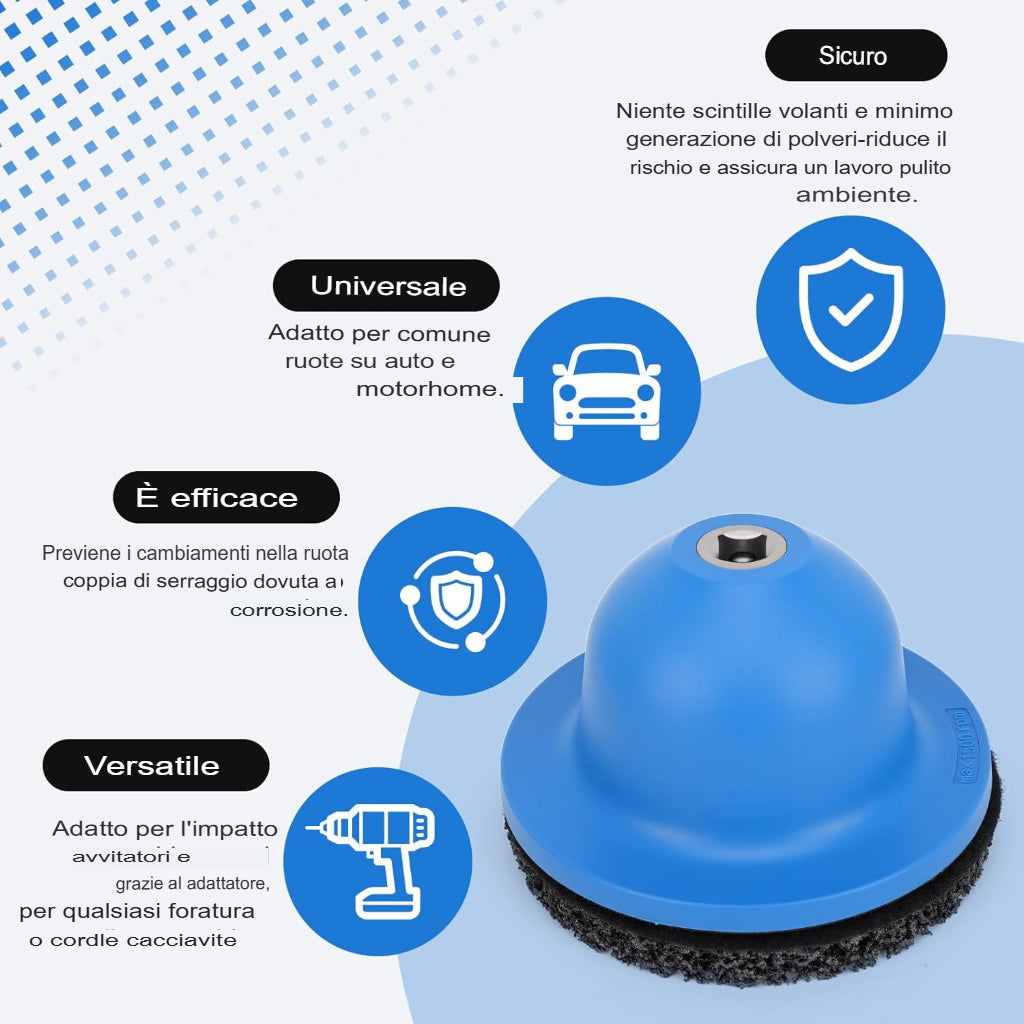 Disco abrasivo per la pulizia dei mozzi e dei dischi dei freni