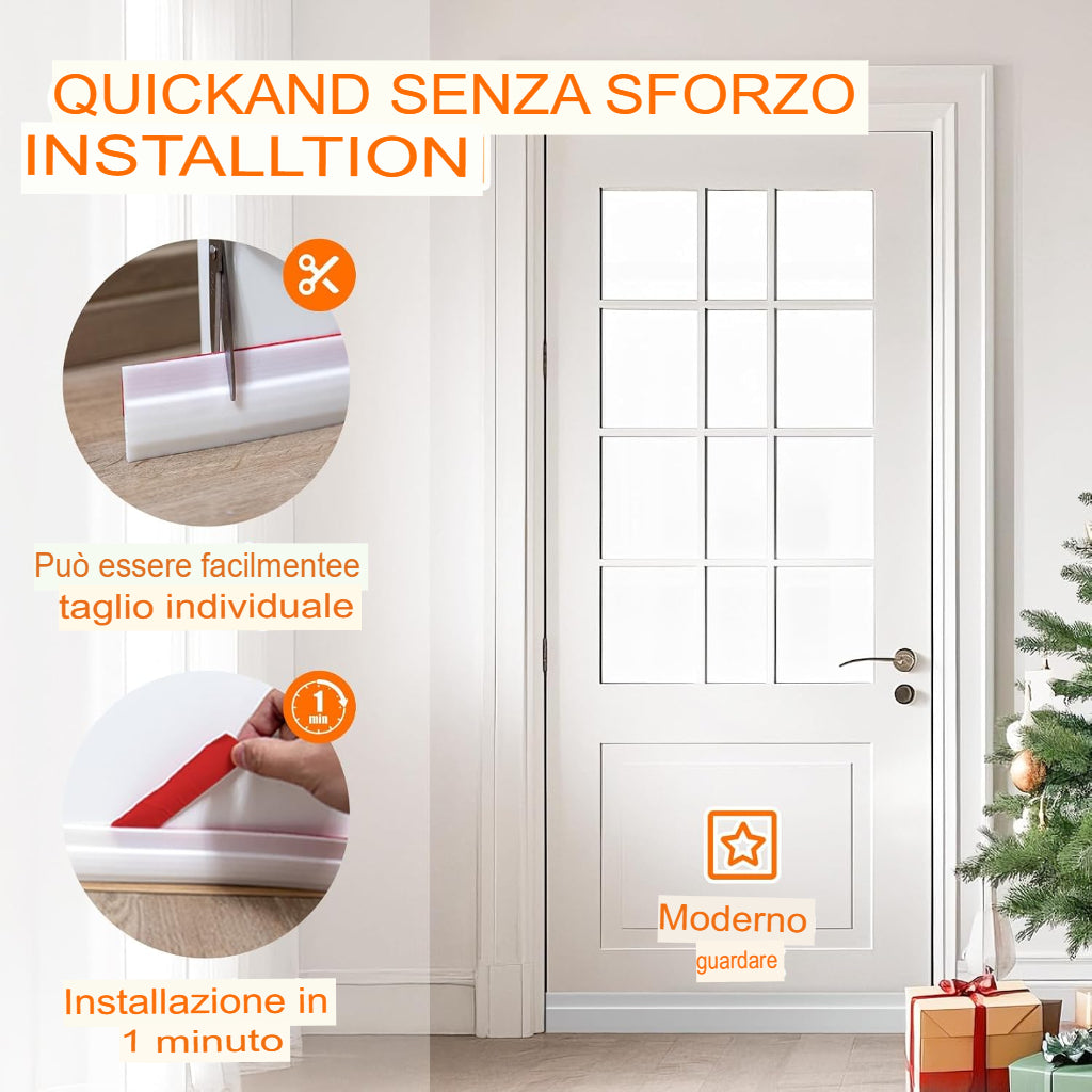 Paraspifferi da inserire sotto la guarnizione della porta